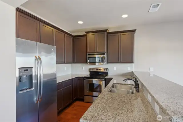 Kitchen with granite counters