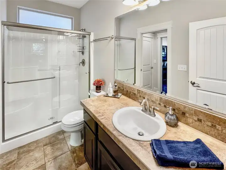 Main floor offers .75 bath.