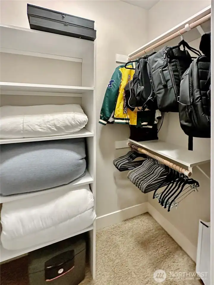 Walk-in closet off 3rd bedroom.