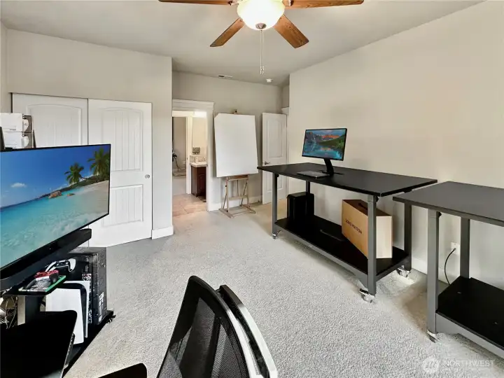 Another view of 4th bedroom shows closet and access to Jack & Jill bath.