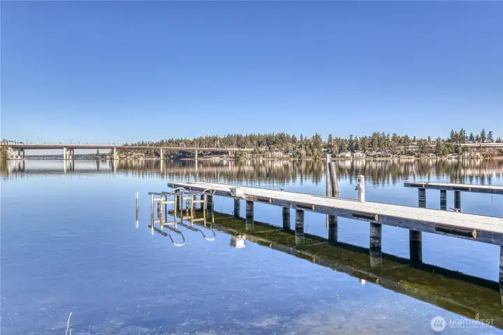Smooth as glass, dock is in a protected breakwater