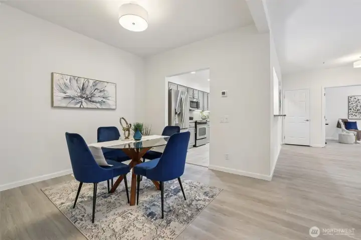 Large dining room could accommodate large dining table