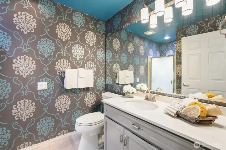 Guest 3/4 Bathroom is bold