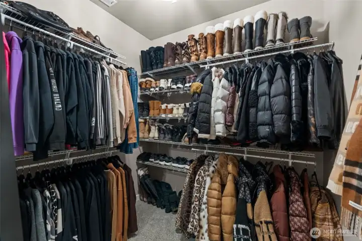 walk-in closet in primary bedroom