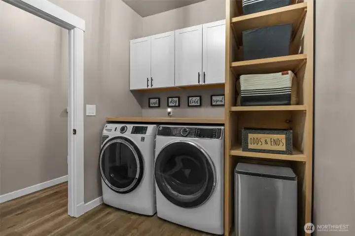Laundry room with built ins