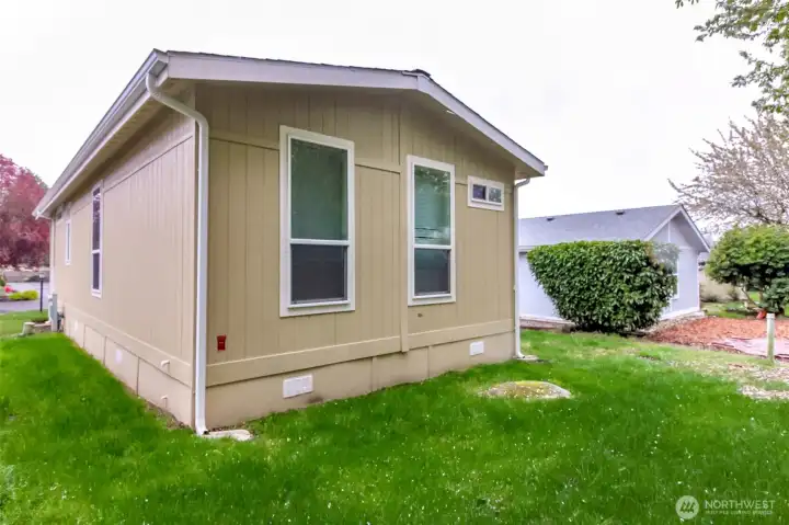 Spacious backyard