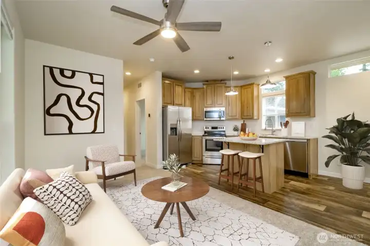 Open concept floorplan