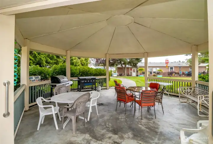 Gazebo covered sitting area common space