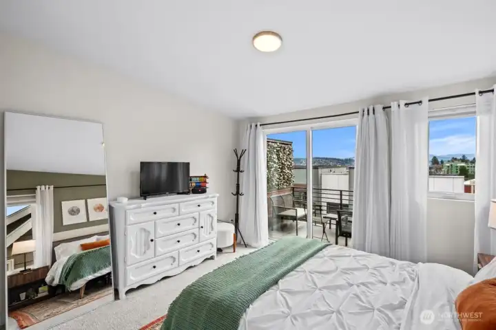 Deck off the primary with gorgeous views