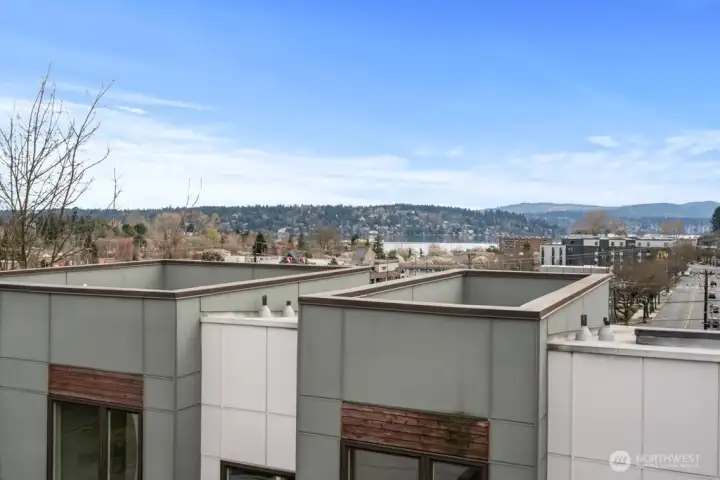 Small view of Lake Washington off the top deck