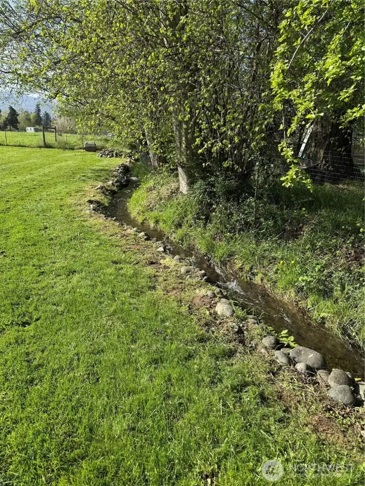 Irrigation ditch flowing