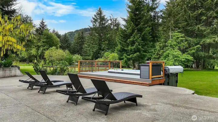 View from Patio overlooking the Swim Spa