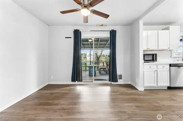Dining Room with Slider to the Covered Deck