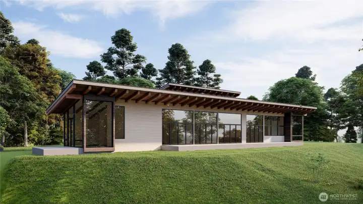 Rendering image for building plan representation purposes only. Home not included, but the county approved plans are.