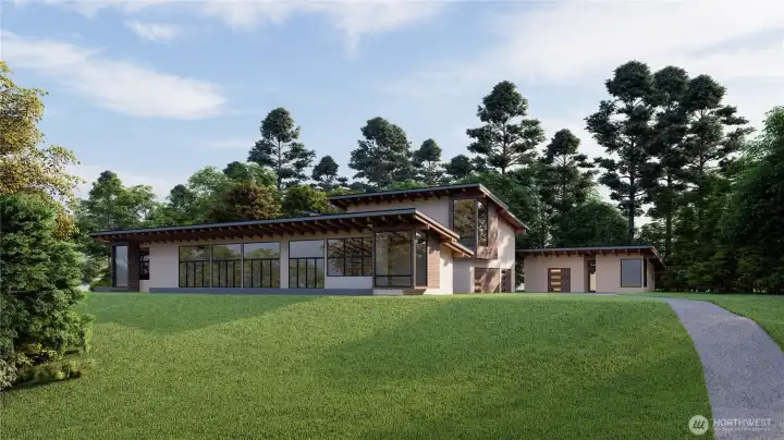 Rendering image for building plan representation purposes only. Home not included, but the county approved plans are.