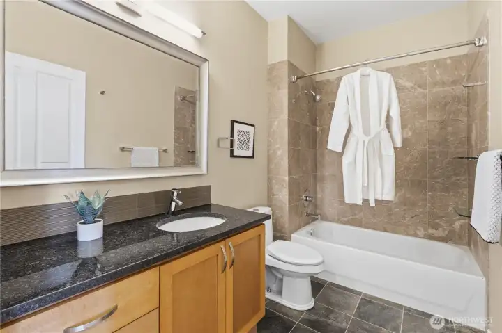 Spacious master bathroom