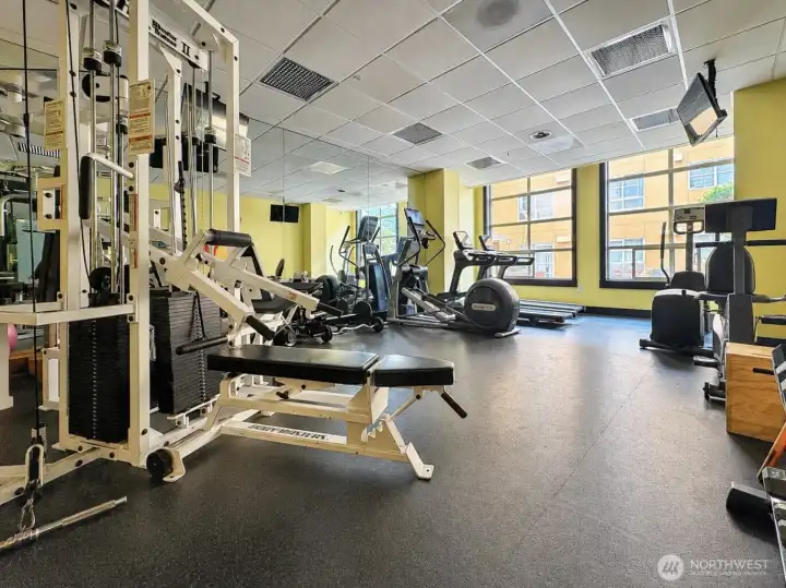 fitness center; gym
