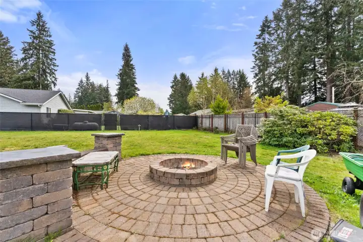 Custom Firepit already installed for your enjoyment Custom Firepit already installed for your enjoyment