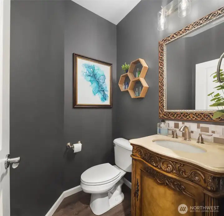 Beautifully updated Powder Room. Beautifully updated Powder Room.