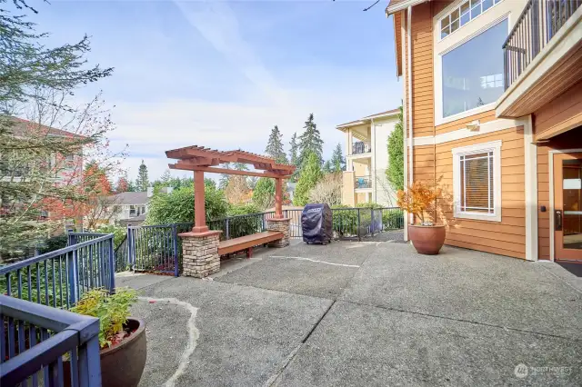 Back deck with BBQ and extra seating