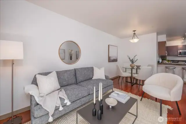 Ample living/dining/kitchen space.