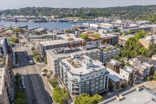 In the heart of Historic Ballard. Take in the views.