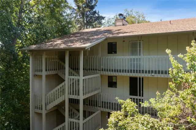 Rarely sold top floor end unit