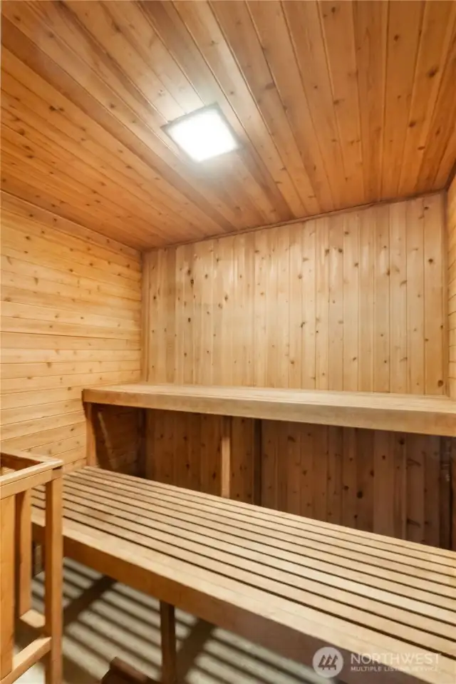 Sauna after a long day!