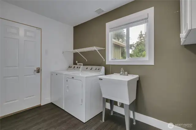 Laundry with utility sink