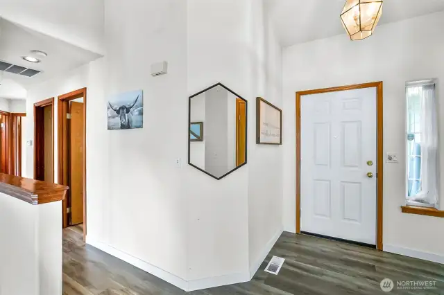Entryway with new LVP flooring
