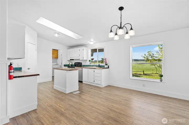 Beautiful farmland views to the west.