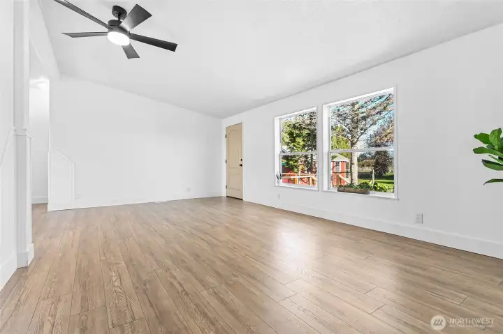 Living room towards entry door