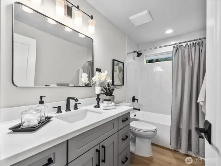 Full size hallway bathroom
