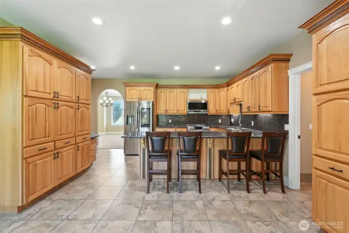 A glimpse into the Formal Dining Room from the Kitchen.