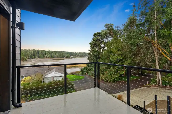 This room has doors to a private deck for your quiet moments.