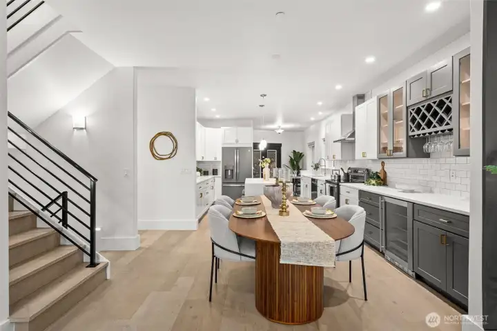 Upstairs you'll find a suite of bedrooms and access to the large view deck.