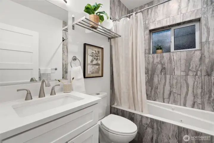 Beautiful full bath located on the upper floor