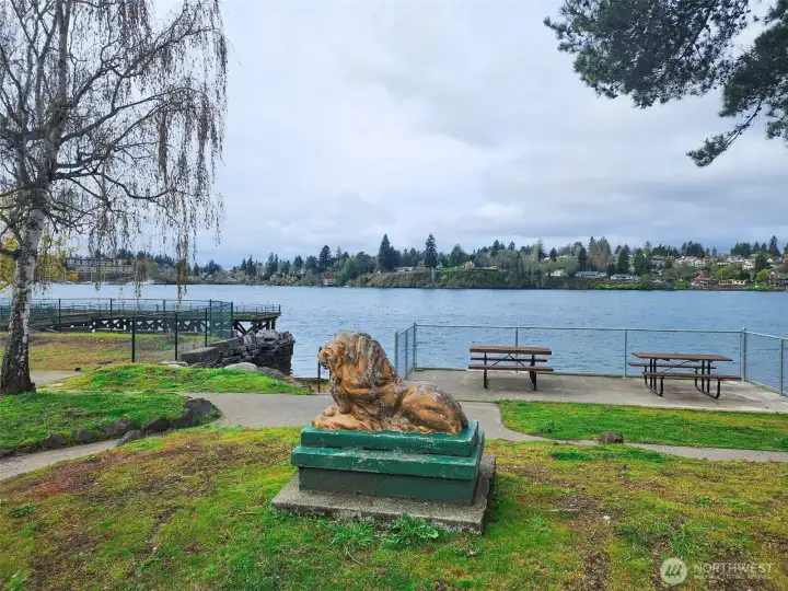 Waterfront walks in the park are peaceful