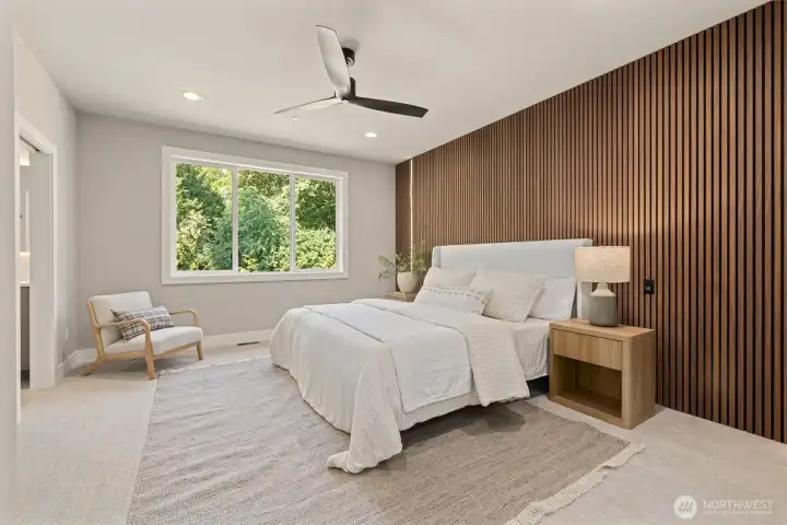 Primary bedroom on upper floor