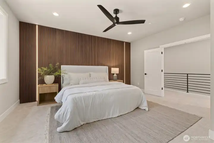 Primary bedroom on upper floor