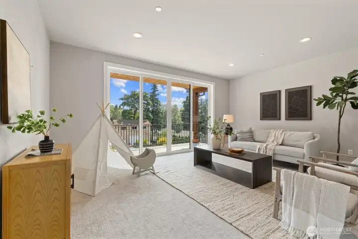 Family room on upper floor