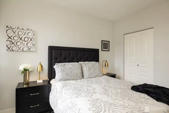 Walk in closet in bedroom.