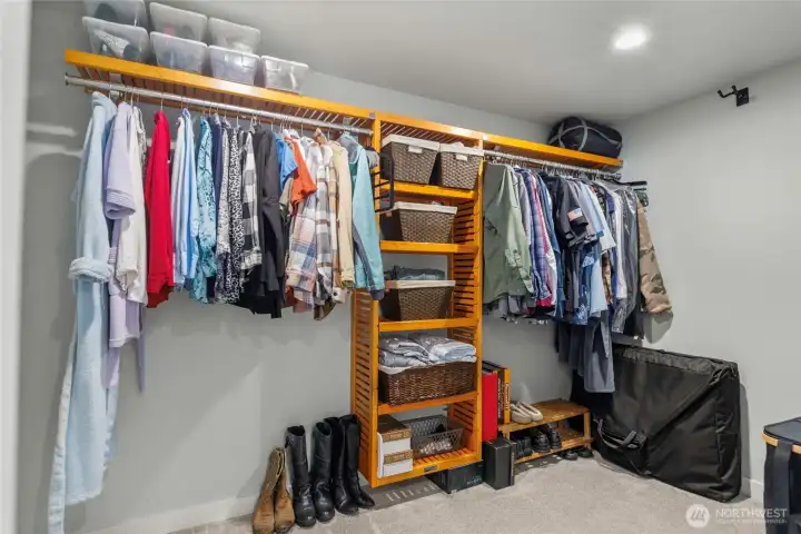 Large walk-in closet.