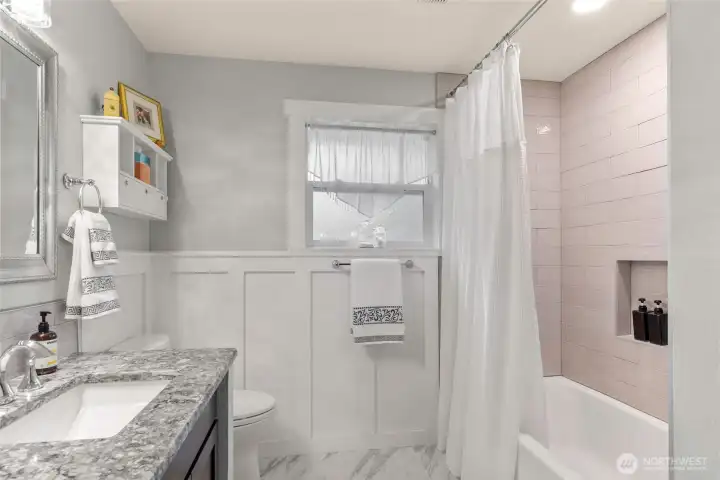 Under mount sink and Moen faucet