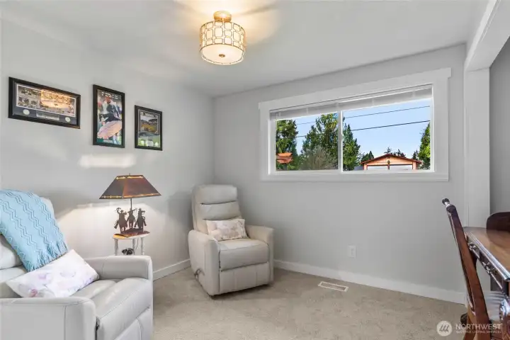 New pull down blinds in all bedrooms and office, which could be used as a 4th bedroom.