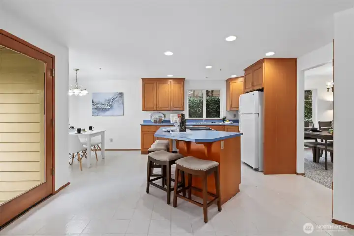 Door to the back yard on your left