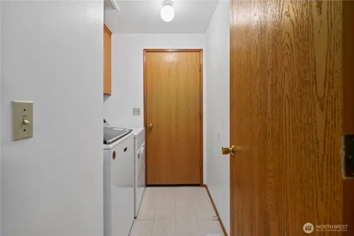 Laundry & door to the two-car garage between bedroom 2 & 3