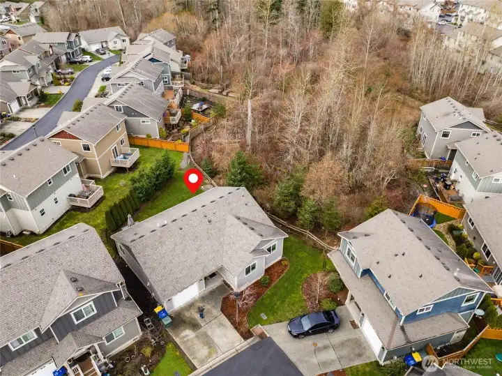 5227 SF lot backed up to greenbelt