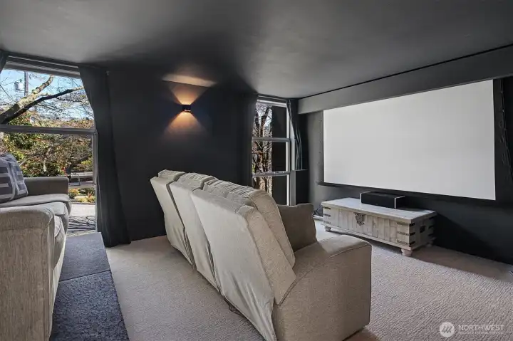 Theater room which could be converted back to a bedroom