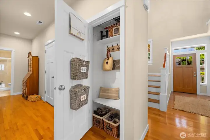 Additional storage off the kitchen.